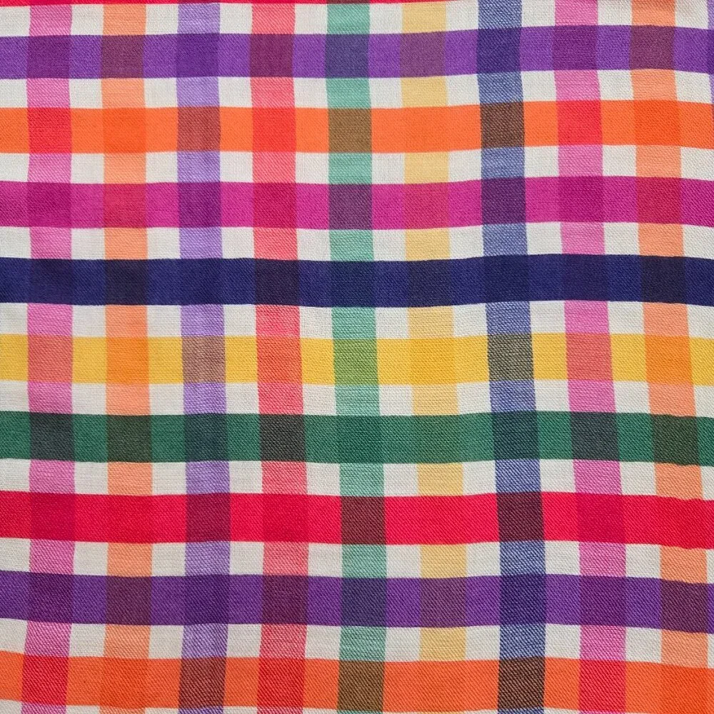 Gucci Multicolor Stripe Check Wool Shawl/Scarf - Picture 11 of 16